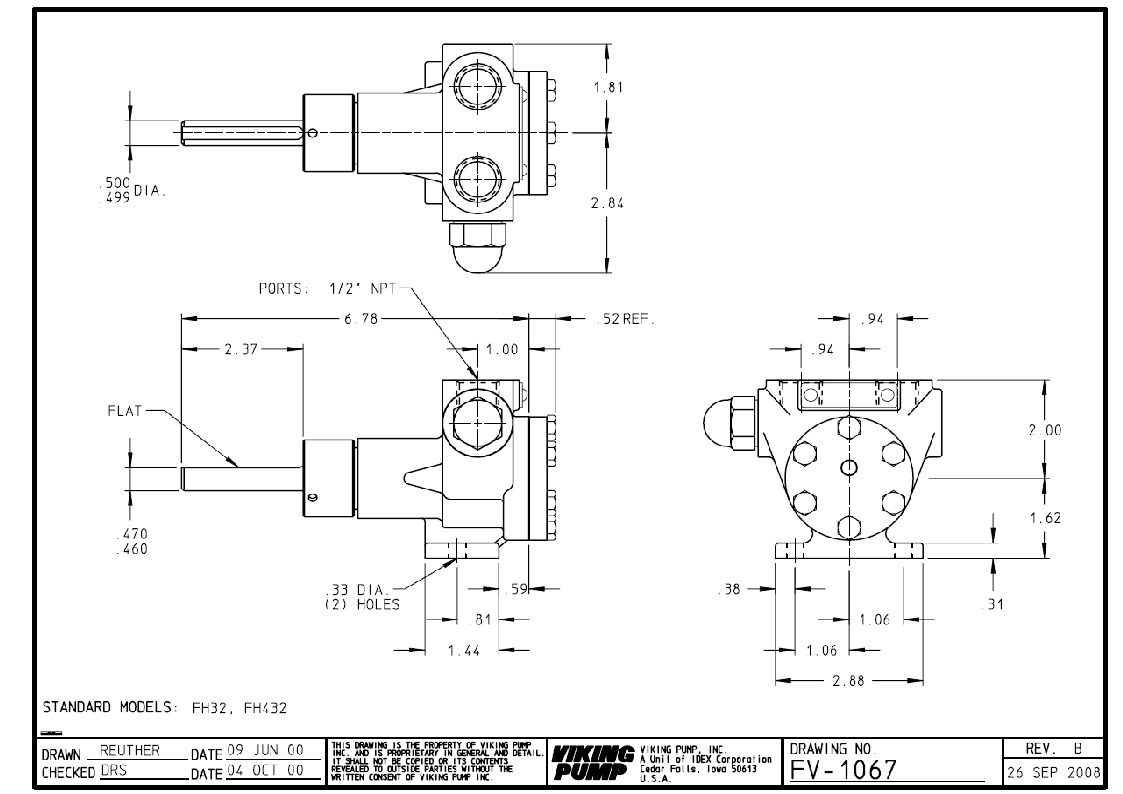 東興産業 VIKING PUMP バイキング ポンプ：FH432-D/BHHM-N05A/TC-F◆超寿命、高効率★新品_画像10