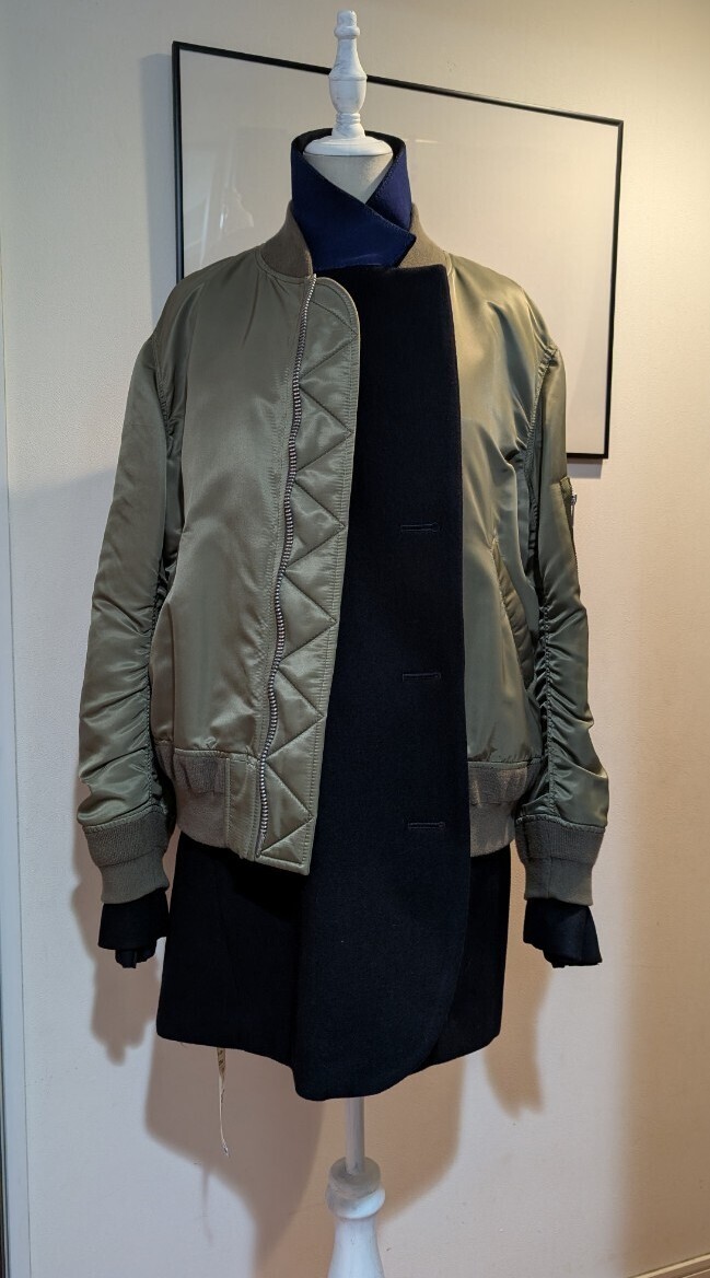 sacai 19aw MELTON ma-1 ドッキング ジャケット 19-04713 サイズ sacai 19aw MELTON ma-1 ドッキング ジャケット 19-04713 サイズ