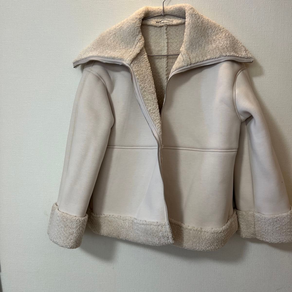 美品 極暖 完売 スプリング ZARA ブルゾン ボアジャケット 美品 極暖 完売 スプリング ZARA ブルゾン ボアジャケット