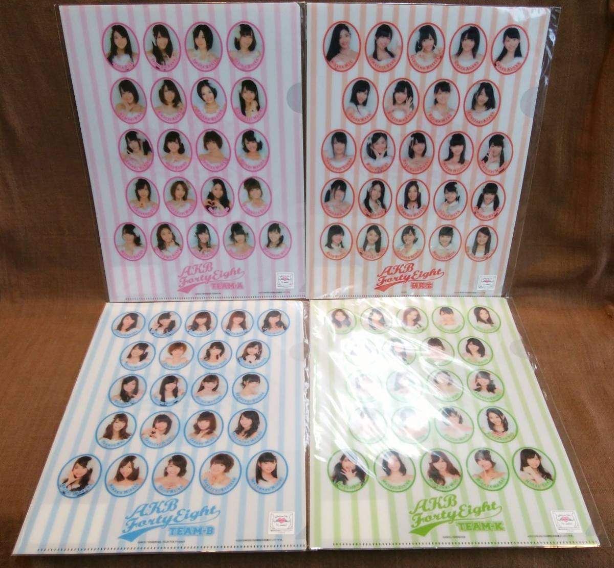 未使用品 AKB48 2013 真夏のドームツアー A4サイズ クリアファイル 4種 セット チームA チームK チームB 研究生 まとめて まとめ売り_画像1