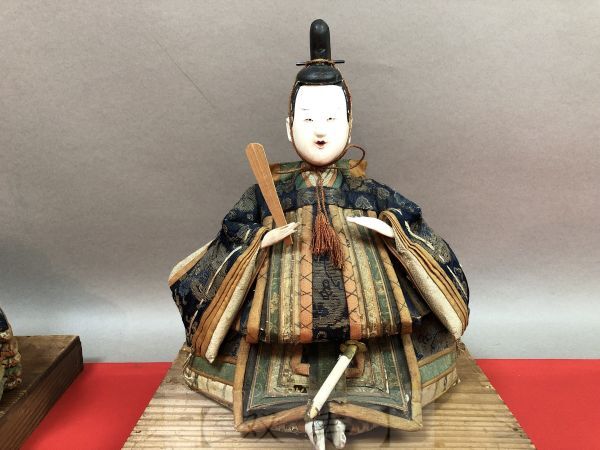 双寿】江戸後期・雛人形・京五番・『享保雛一対』・状態良し・28 双寿】江戸後期・雛人形・京五番・『享保雛一対』・状態良し・28