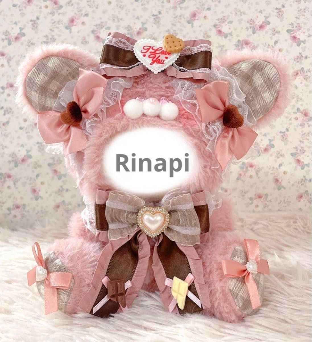 16cm お座りver ぬい服 くまの着ぐるみ バレンタイン 16cm お座りver ぬい服 くまの着ぐるみ バレンタイン