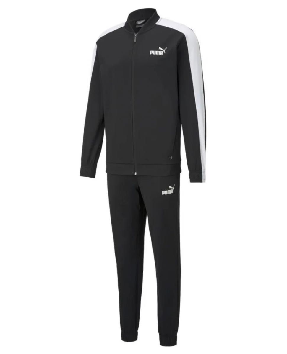 プーマ PUMA ジャージ セットアップ 上下 黒×白 人気 L 未使用 プーマ PUMA ジャージ セットアップ 上下 黒×白 人気 L 未使用