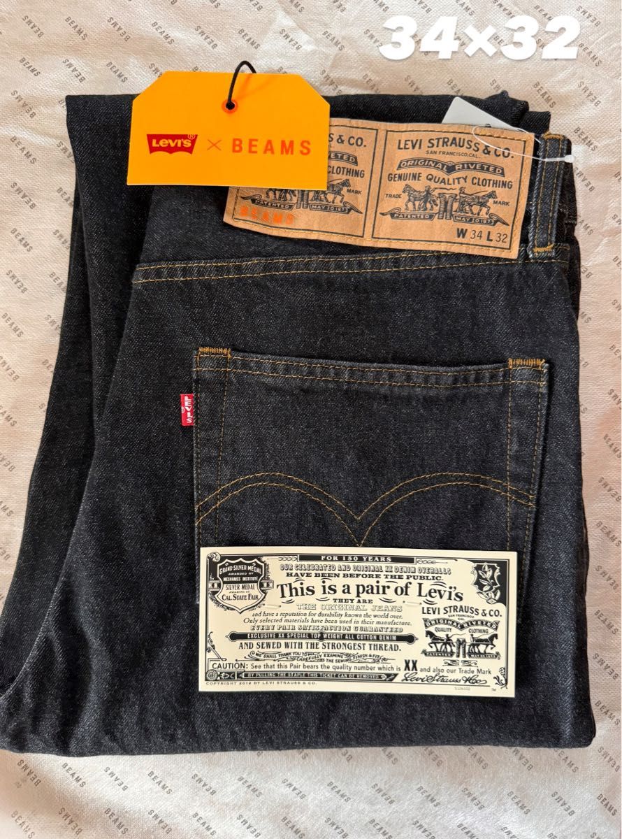 Levi's × BEAMS『SUPER WIDE COLLECTION』 Denim Pants BLACK Levi's × BEAMS『SUPER WIDE COLLECTION』 Denim Pants BLACK