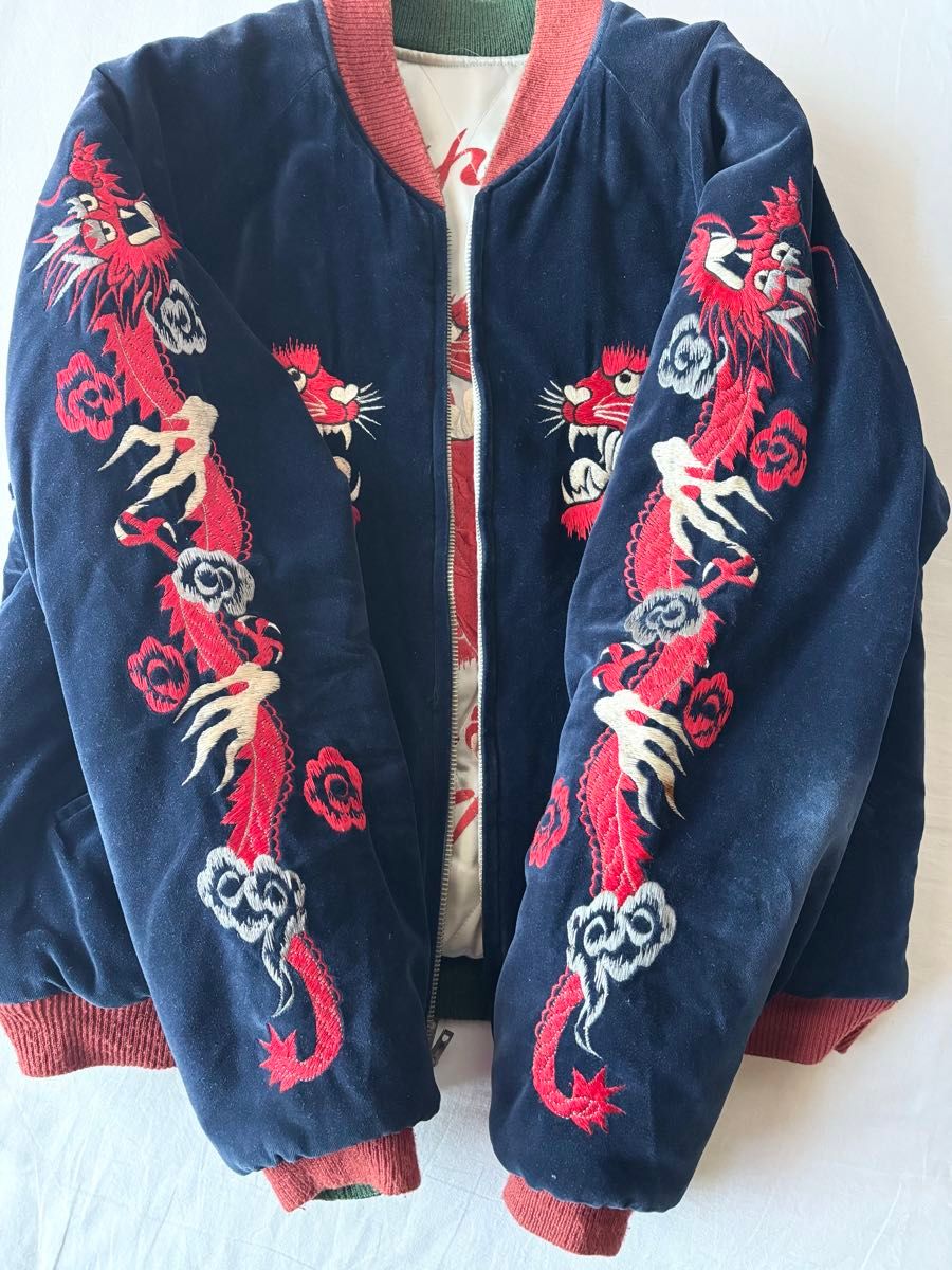 90's 別珍 テーラー東洋 M品番 スカジャン 赤虎 赤龍 赤鷹 赤鷲 90's 別珍 テーラー東洋 M品番 スカジャン 赤虎 赤龍 赤鷹 赤鷲