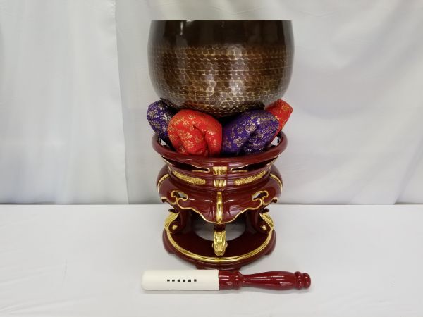◇新品◇手打ち 大徳寺リン 9寸 木製朱塗 丸金台セット ◇新品◇手打ち 大徳寺リン 9寸 木製朱塗 丸金台セット