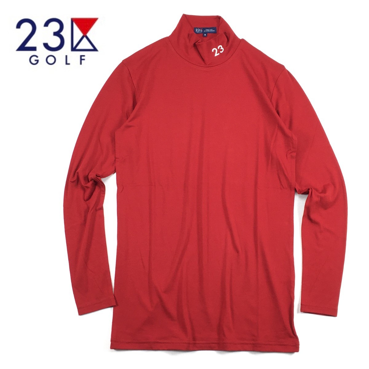 ■送料無料■(M) 残り2点!! 新品/オールシーズン使える◎【23区GOLF・23区ゴルフ】極ストレッチ素材◎ハイネック/長袖カットソー・シャツ _画像1