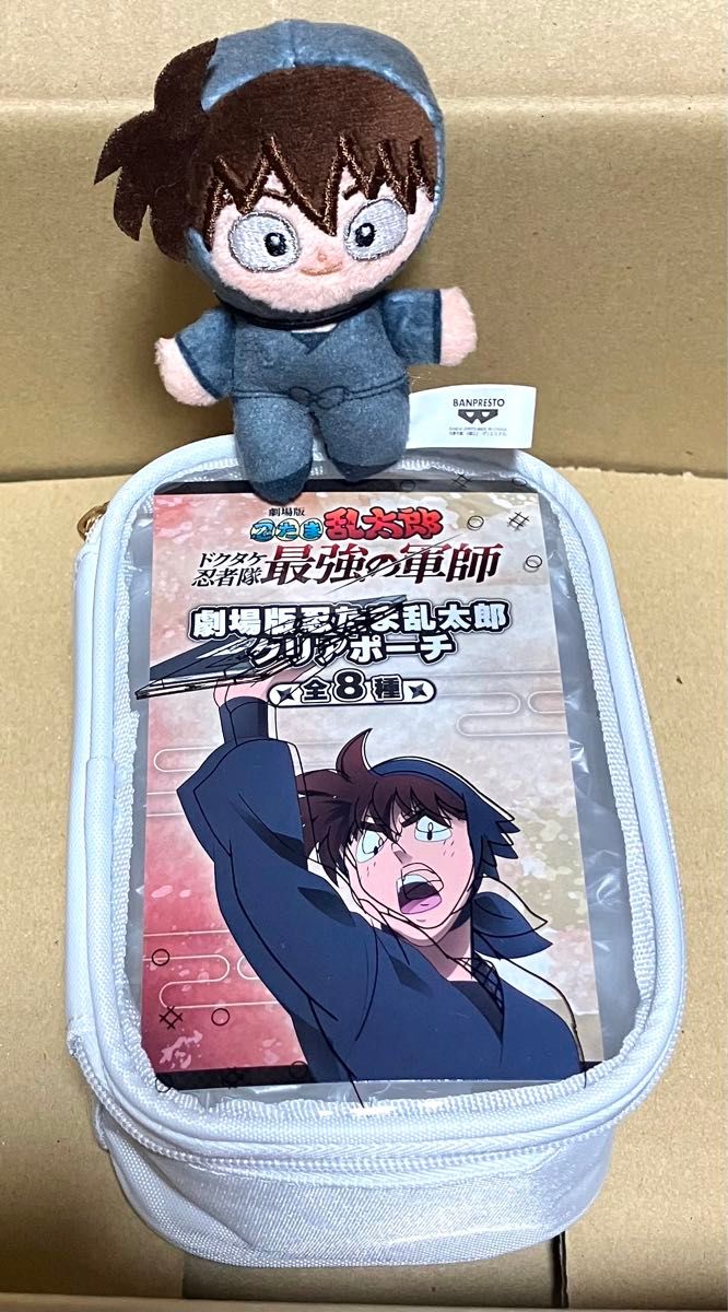 忍たま乱太郎 土井先生 ほわぬい 土井半助 クリアポーチ 忍たま乱太郎 土井先生 ほわぬい 土井半助 クリアポーチ