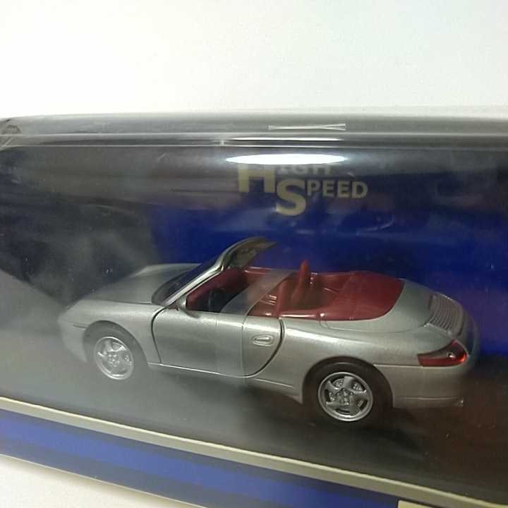 HIGH SPEED 1/43 PORSCHE 911 CARRERA CABRIO 1997 ポルシェ カレラ カブリオレ シルバー 996 前期型 ミニカー　モデルカー_画像4