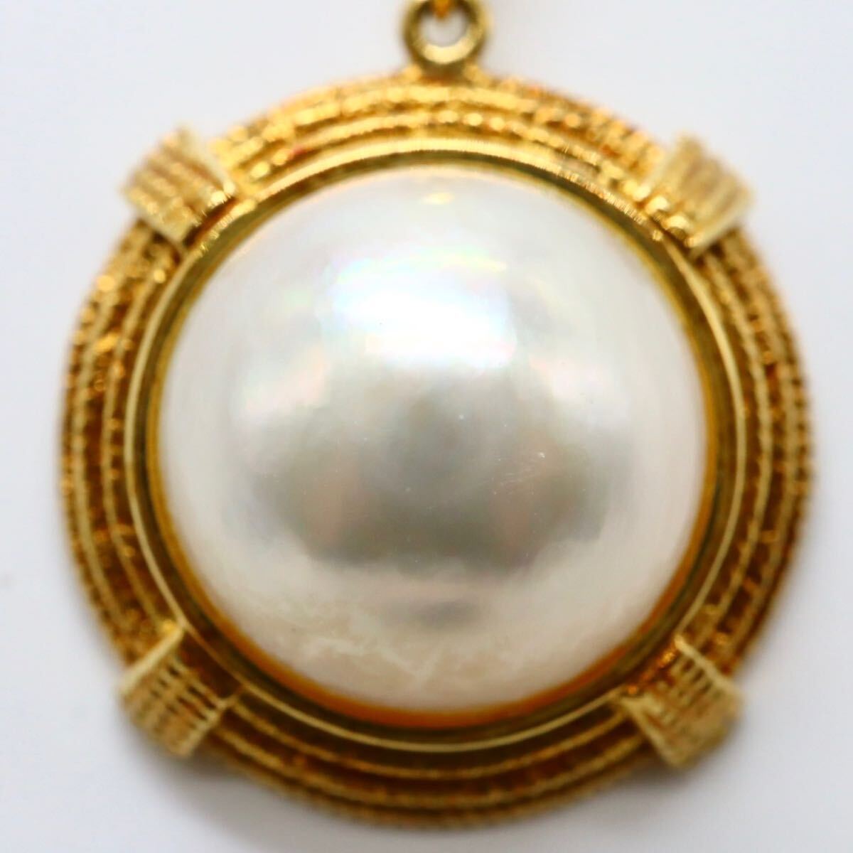 SALE】1円〜!!MIKIMOTO(ミキモト)*K18 マベパールペンダント SALE】1円〜!!MIKIMOTO(ミキモト)*K18 マベパールペンダント