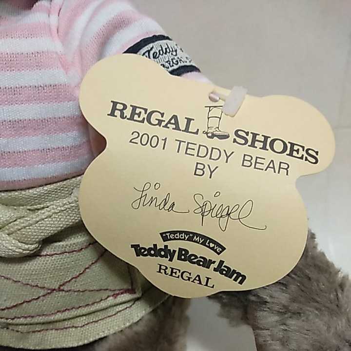 REGAL SHOES リーガルシューズ テディベア クマ ぬいぐるみ タグ付き 2001年製 Teddy Bear Jam ジャンク扱い 座高約19㎝_画像3