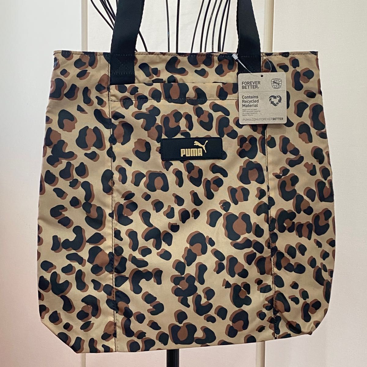 【PUMA】Core Pop Shopper ヒョウ柄 バッグ トートバッグ タグ付き未使用】PUMA ヒョウ柄 トートバッグ プーマ レオパード