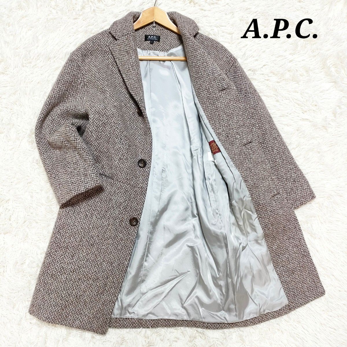 A.P.C. ロバート ノーブル チェスターコート スコットランド製生地 XS A.P.C. ロバート ノーブル チェスターコート スコットランド製