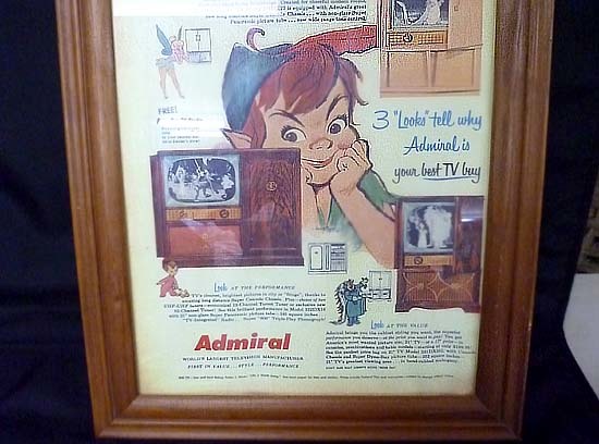 Disney Peter Pan Admiral ポスター 額縁付 ピーターパン ディズニー 36cm×28.5cm の画像3