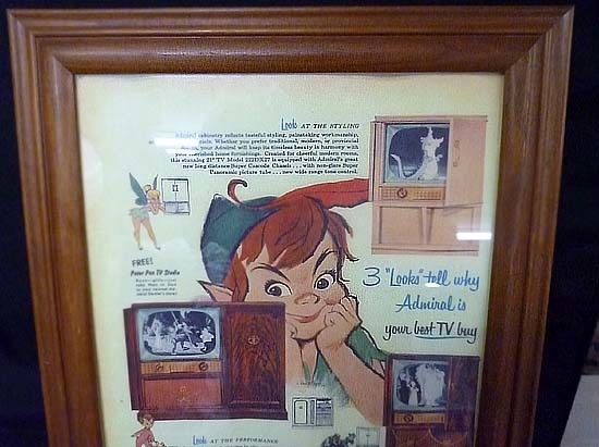 Disney Peter Pan Admiral ポスター 額縁付 ピーターパン ディズニー 36cm×28.5cm の画像2