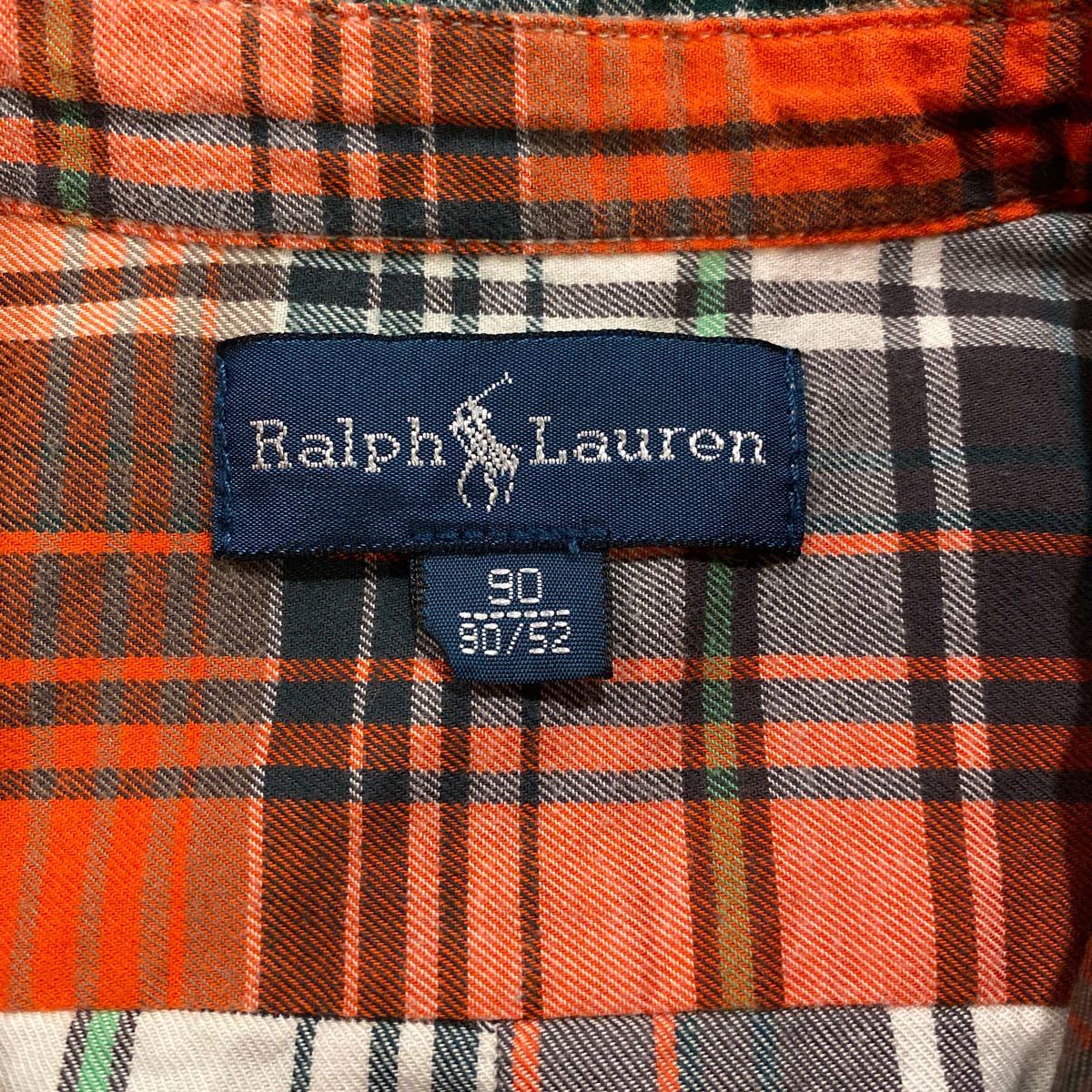  Ralph Lauren RALPH LAUREN long sleeve shirt check shirt beautiful goods 90cm Kids baby 