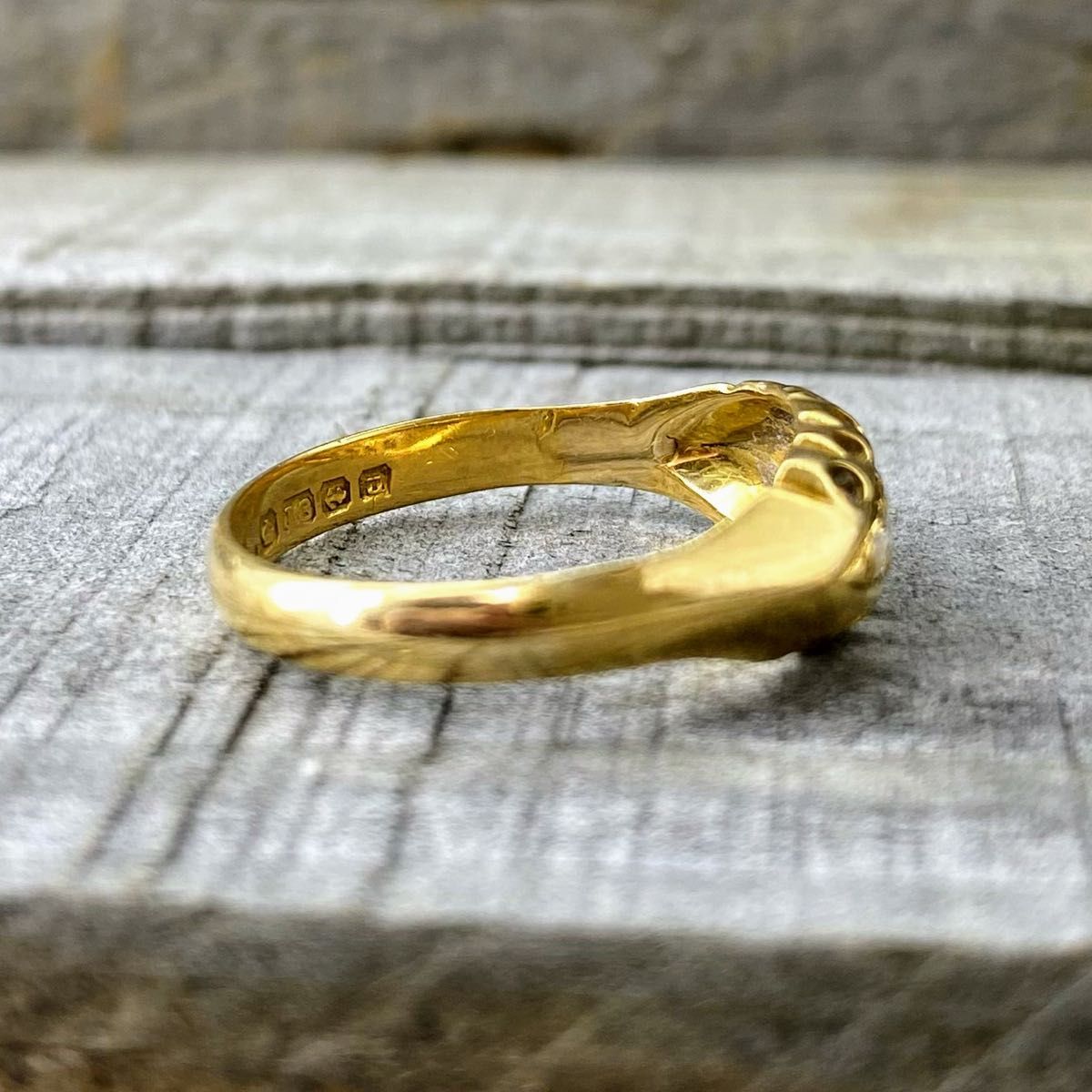 激レア】英国 イギリス ジプシーリング アンティーク 18ct 18金 激レア】英国 イギリス ジプシーリング アンティーク 18ct 18金