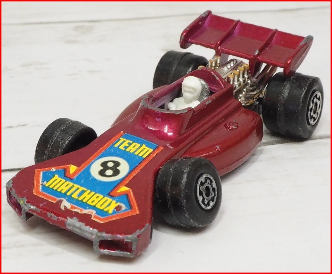 MATCHBOX Superfast #24【TEAM MATCHBOXフォーミュラーカー赤#8】イギリス製ミニカー■レトロLESNEY 1973マッチボックス【中古】送料込_画像1