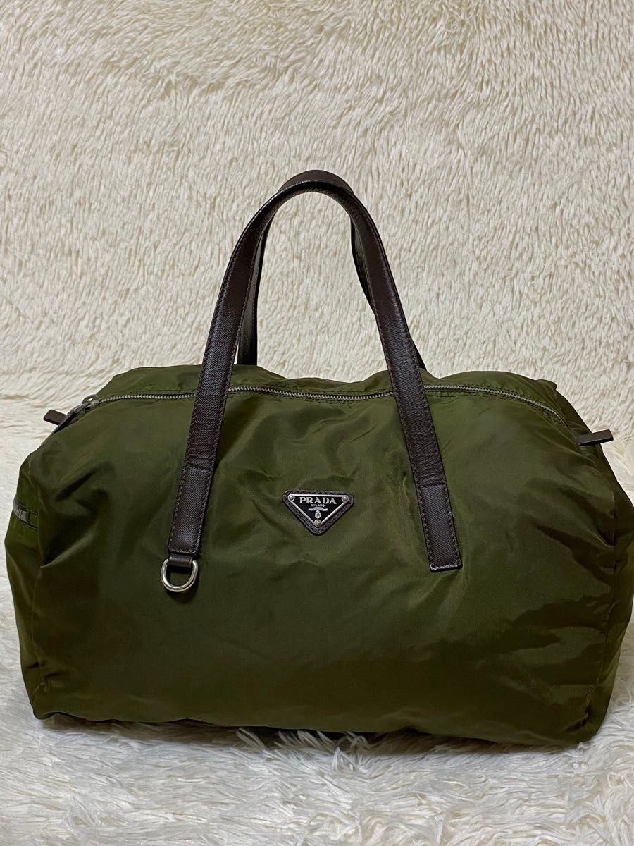 PRADA プラダ ミニボストンバッグ ハンドバッグ オリーブ PRADA プラダ ミニボストンバッグ ハンドバッグ オリーブ