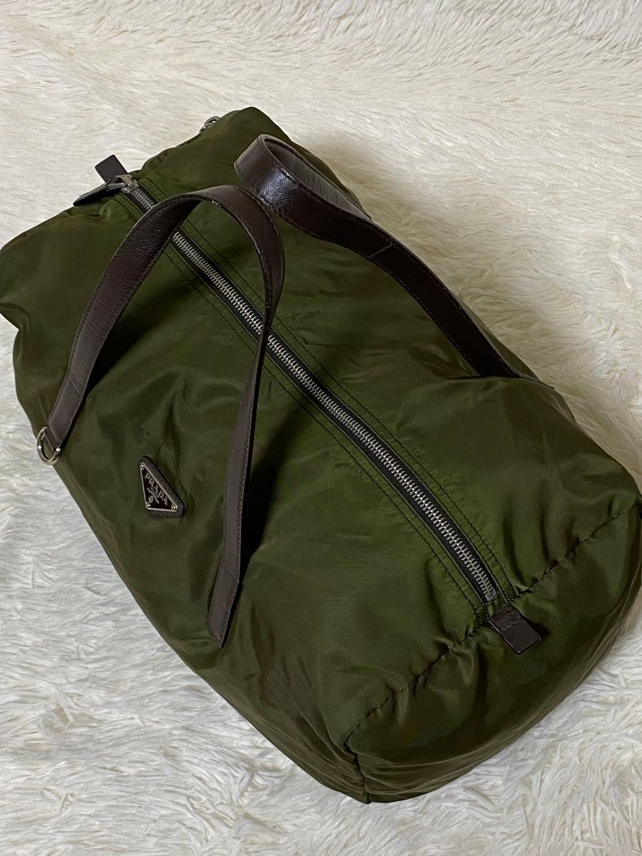 PRADA プラダ ミニボストンバッグ ハンドバッグ オリーブ