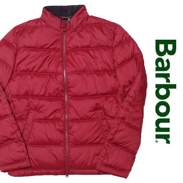 新品 Barbour FIBERDOWN JACKET バブアー ファイバーダウン ジャケット レッド ナイロン 中綿 ジャンパー M 正規品_画像1