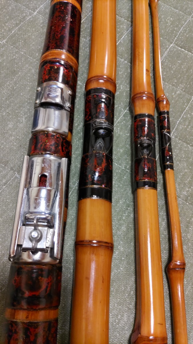 石鯛竿☆日本釣魚研究会 太郎田作中古美品☆和竿 竹竿(磯竿 石鯛竿☆日本釣魚研究会 太郎田作中古美品☆和竿 竹竿(磯竿