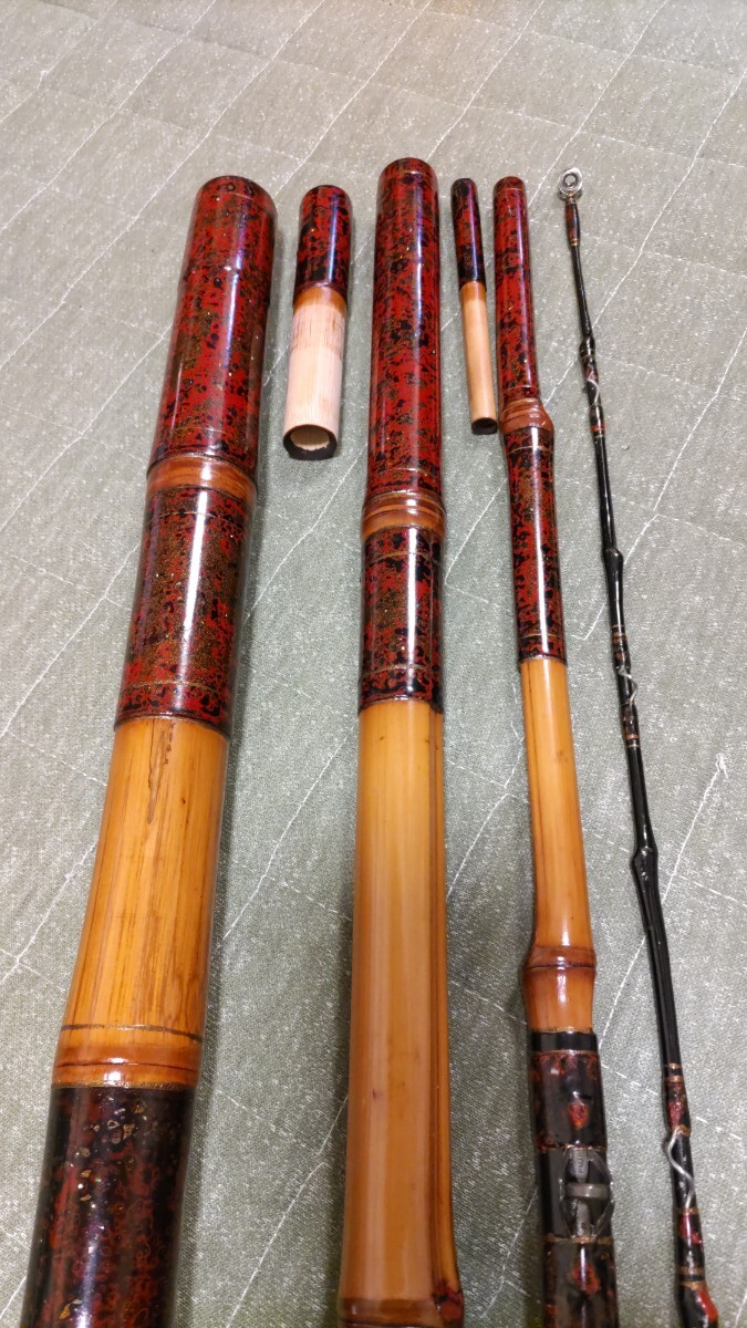 石鯛竿☆日本釣魚研究会 太郎田作中古美品☆和竿 竹竿(磯竿 石鯛竿☆日本釣魚研究会 太郎田作中古美品☆和竿 竹竿(磯竿