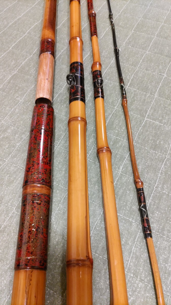 石鯛竿☆日本釣魚研究会 太郎田作中古美品☆和竿 竹竿(磯竿 石鯛竿☆日本釣魚研究会 太郎田作中古美品☆和竿 竹竿(磯竿