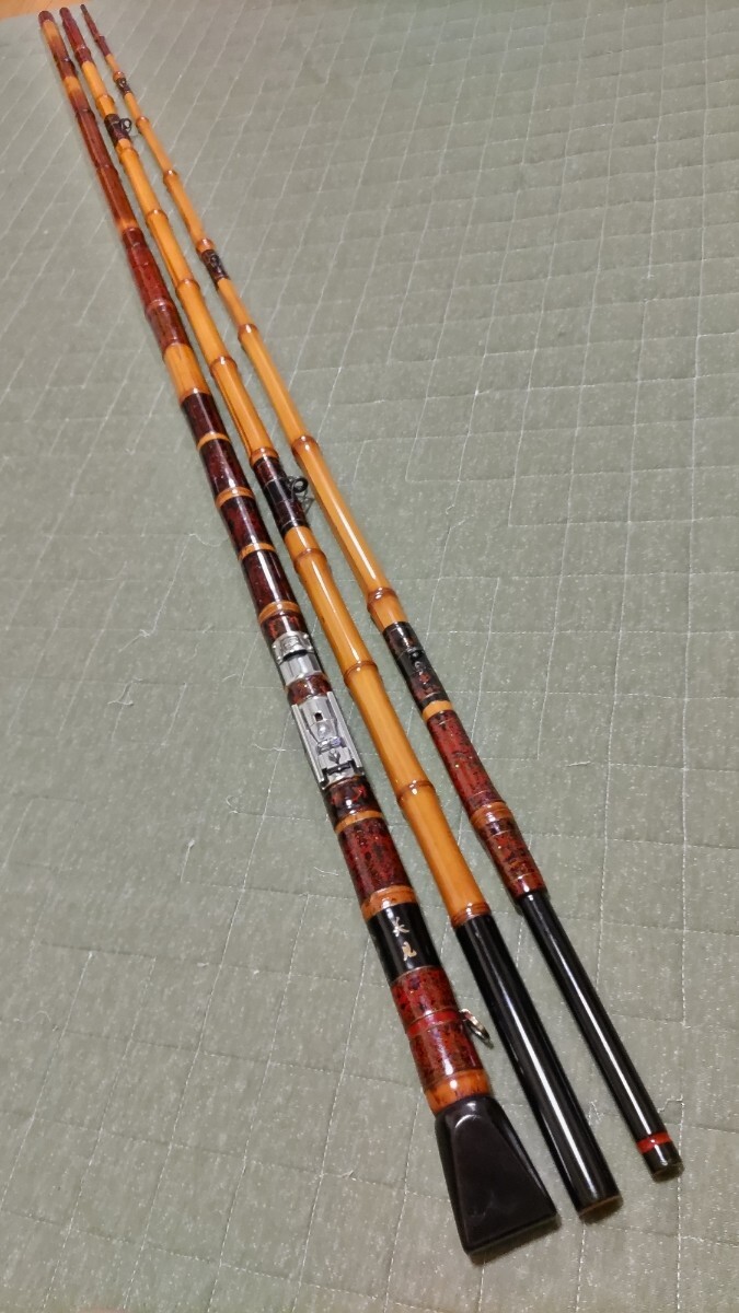石鯛竿☆日本釣魚研究会 太郎田作中古美品☆和竿 竹竿(磯竿 石鯛竿☆日本釣魚研究会 太郎田作中古美品☆和竿 竹竿(磯竿