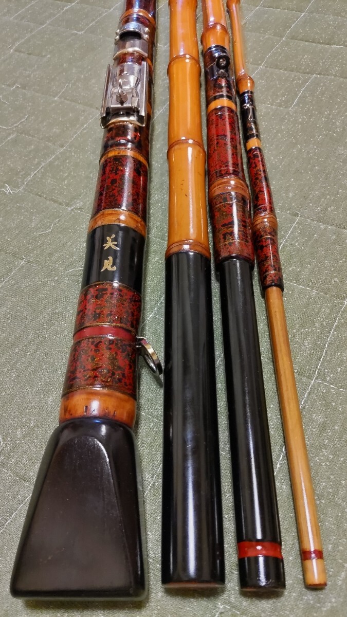 石鯛竿☆日本釣魚研究会 太郎田作中古美品☆和竿 竹竿(磯竿 石鯛竿☆日本釣魚研究会 太郎田作中古美品☆和竿 竹竿(磯竿