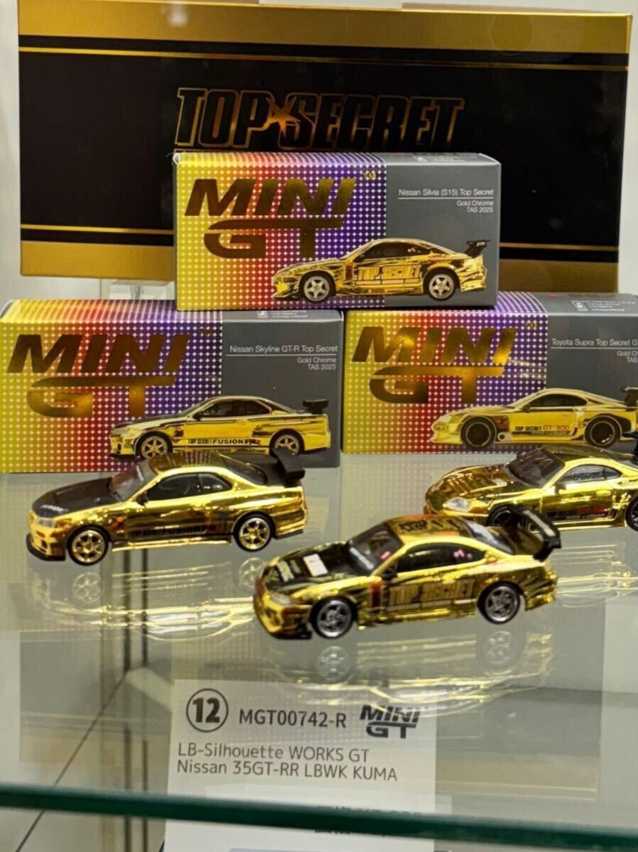 TOP SECRET TAS 2025 Gold Chrome トップシークレット MINI GT 3 TOP SECRET TAS 2025 Gold Chrome トップシークレット MINI GT 3