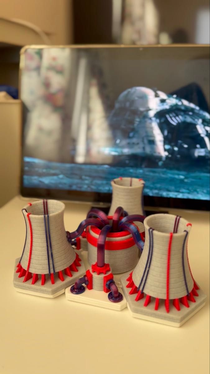 Red Alert 2 原子力発電所のペン立て3dプリント品