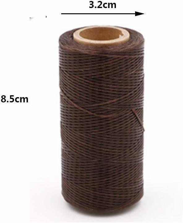 【送料無料】　(インタートイボ) INTERTOYBO 蝋引き糸 レザークラフト ワックスコード 50m 15点 セット 革用 レザー　 裁縫 0.8mm 幅