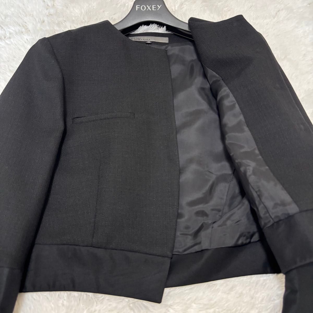 SOIR PERLE by AKIRA NAKA ワンピース ノーカラージャケット SOIR PERLE by AKIRA NAKA ワンピース ノーカラージャケット