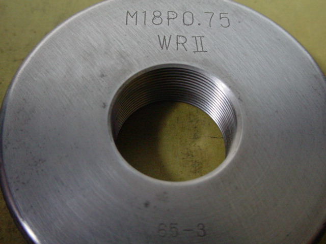 ミリ目ネジ リングゲージ 使用感のある品 M18*0.75 GR2級-IR2級 メーカー違