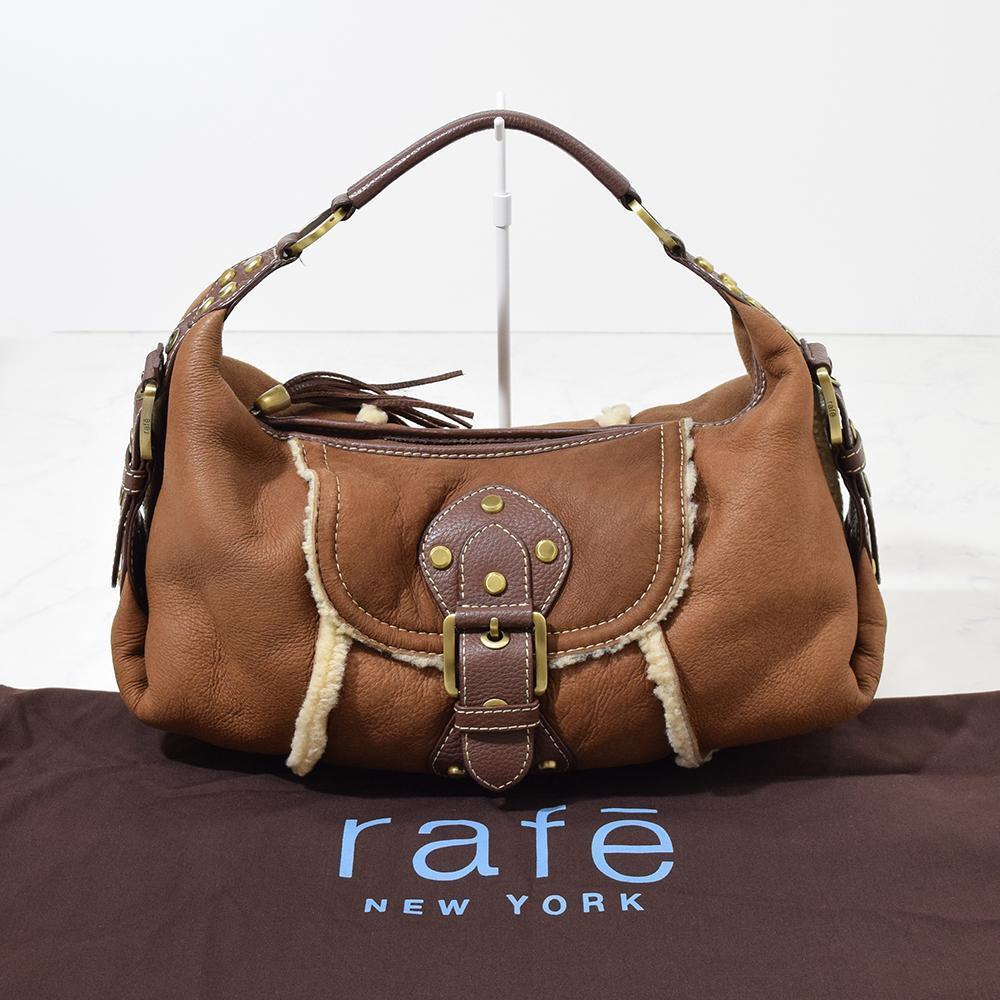 y2k Rafe New York 羊革 ムートンバッグ ショルダーバッグ ワンショルダー ホーボー シープスキン ボア 平成 ギャル フェアリーグランジ