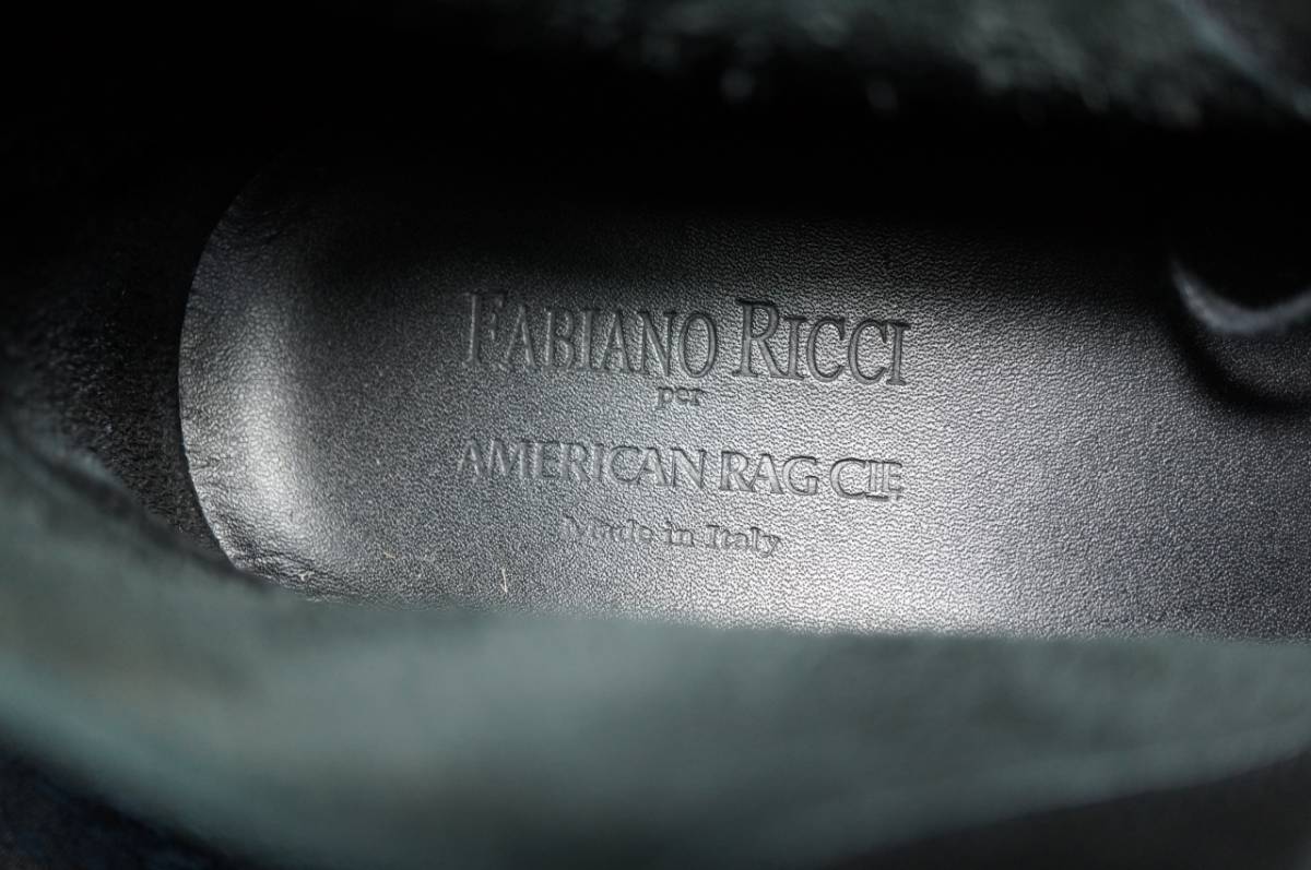【FABIANO RICCI ファビアーノ リッチ】革スニーカー　イタリア　ブラック　＃42　約26ｃｍ　14.420.42_画像8