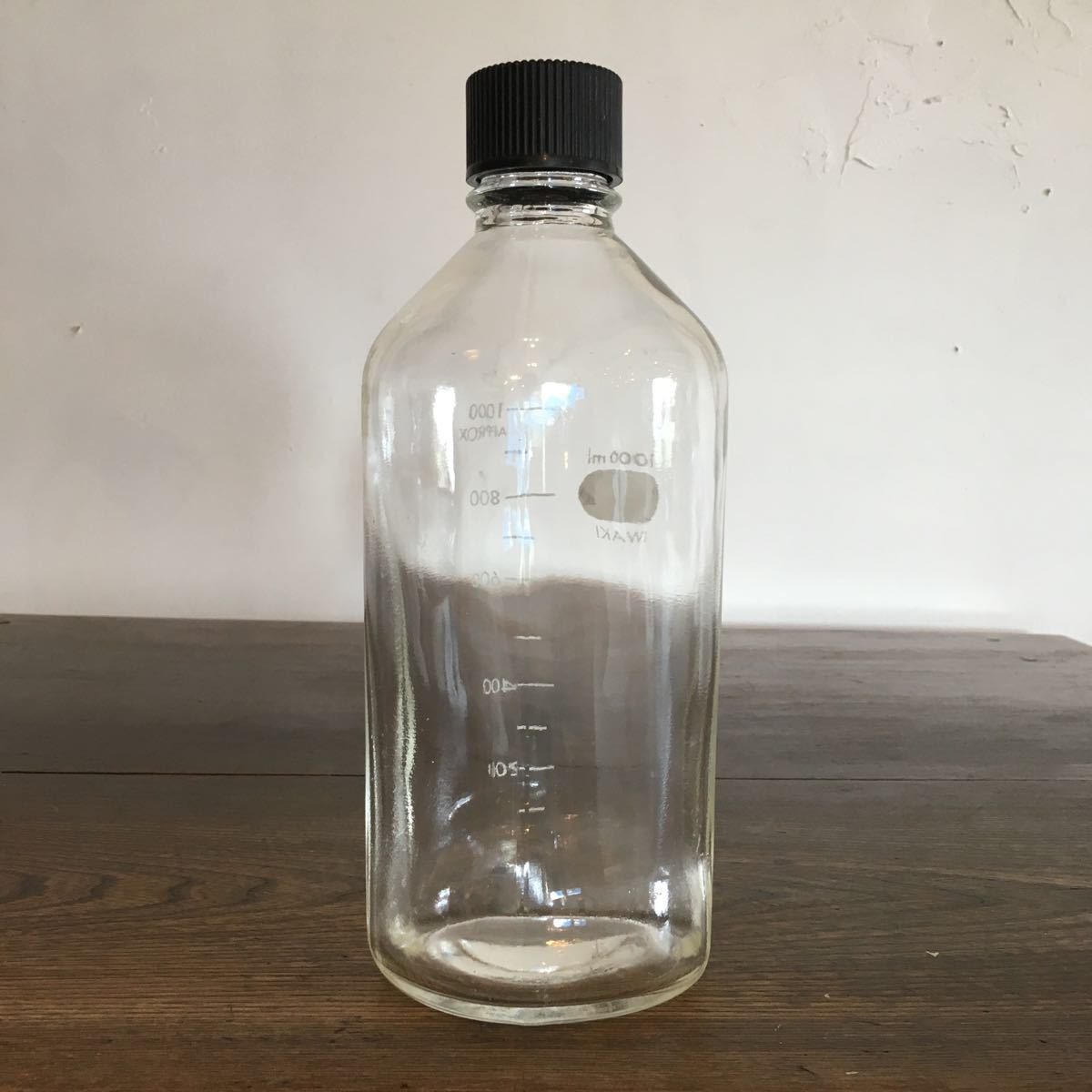 ヴィンテージ 古いガラスボトル 保存瓶 軽量瓶 1000ml 1000APPROX 店舗什器 ディスプレイインテリア アンティーク 9w_画像5