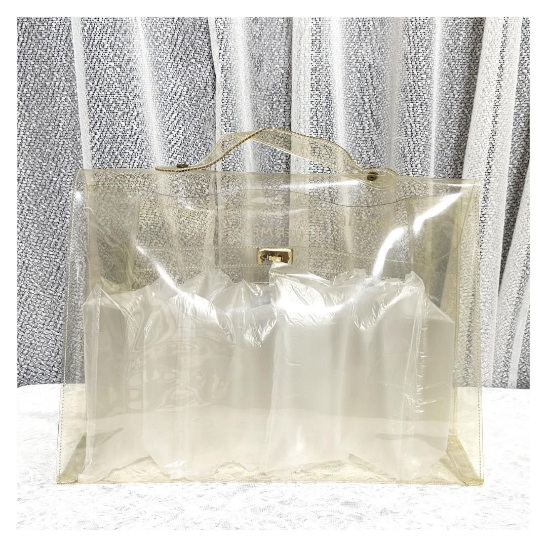 良品】 エルメス ビニール ケリー ハンドバッグ クリア 透明 良品】 エルメス ビニール ケリー ハンドバッグ クリア 透明