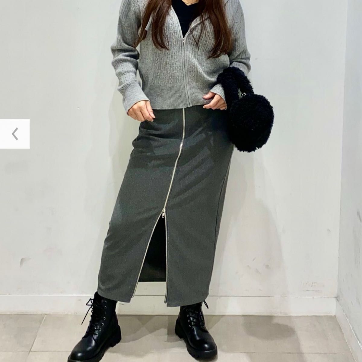 PAIN OR PLEASURE ♥ JADE LONG SKIRT /追跡付 GU フロントジップナローロングスカートQ 商品番号 356752