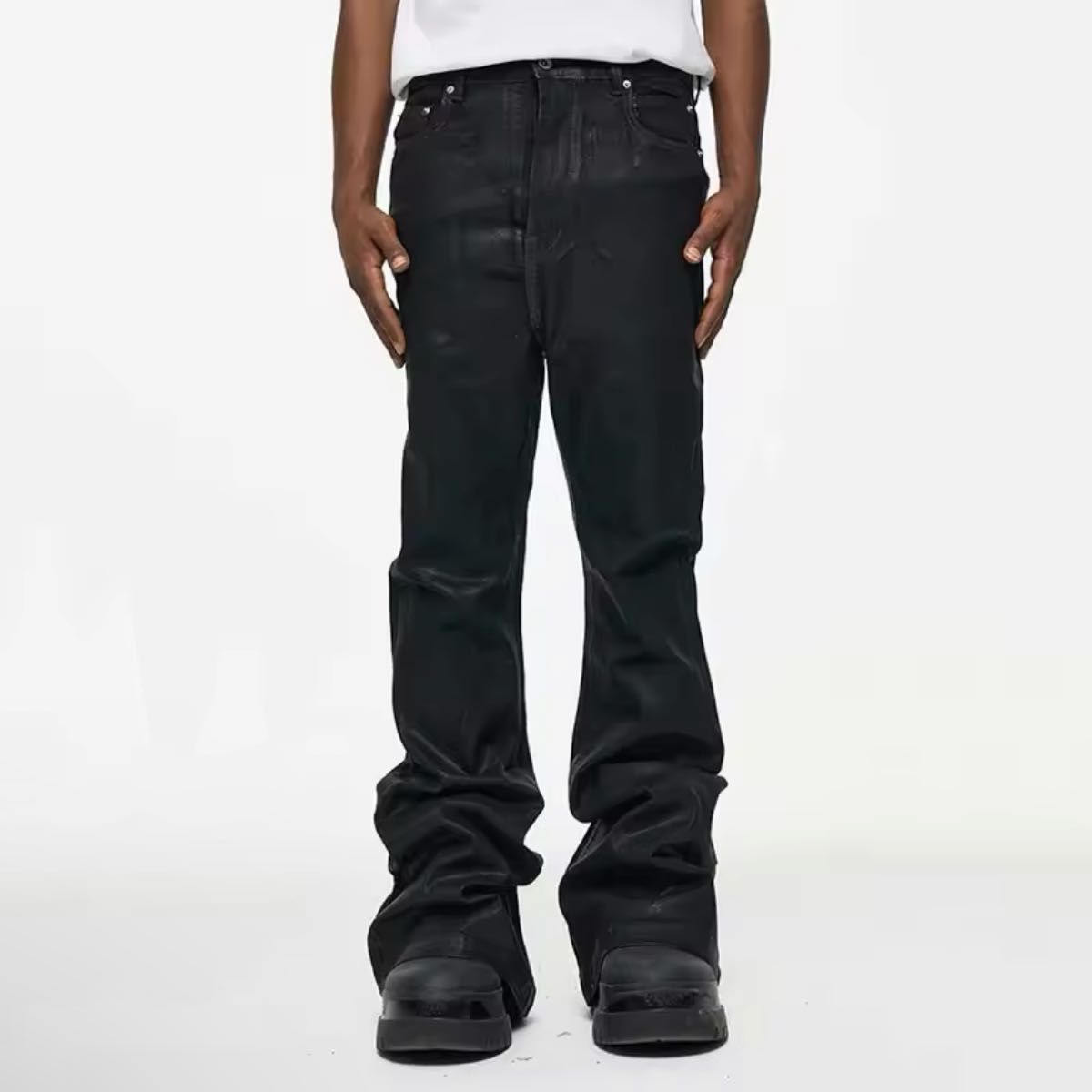 rick owens bolan banana風 ワックスデニム リックオウエンス rick owens bolan banana風 ワックスデニム リックオウエンス