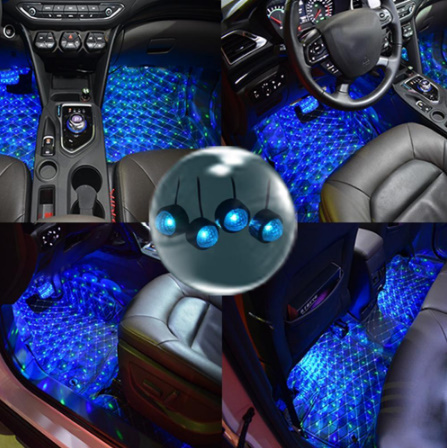 USB LED 車の雰囲気　周囲スターライトカラフル　自己ウォーキング音声制御モード　ランプクリスマスインテリア装飾ライト　ｋ-2004_画像6