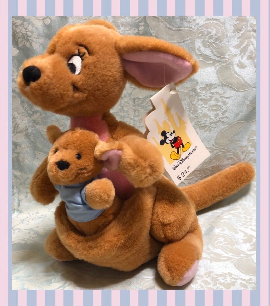 ディズニーワールド くまのプーさん カンガとールー ぬいぐるみ Disney World Kanga & Roo Plush Winnie The Pooh Kangaroo カンガルー