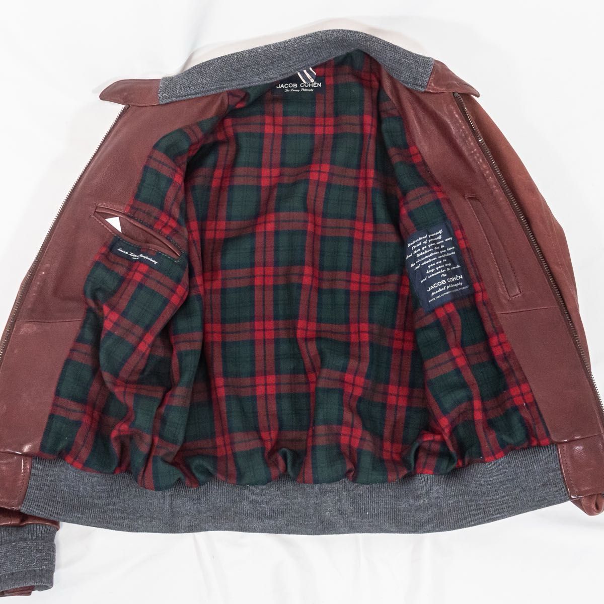 希少 JACOB COHEN ヤコブコーエン レザージャケット シングル 希少 JACOB COHEN ヤコブコーエン レザージャケット シングル