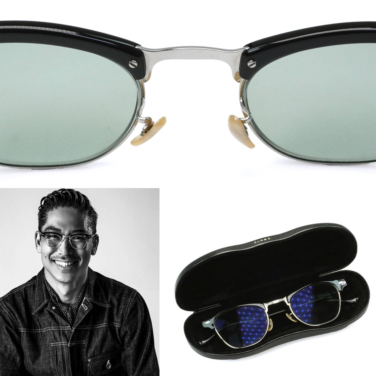 TIMEWORN CLOTHING × 白山眼鏡 レア ダブルネーム サングラス TIMEWORN CLOTHING × 白山眼鏡 レア ダブルネーム サングラス