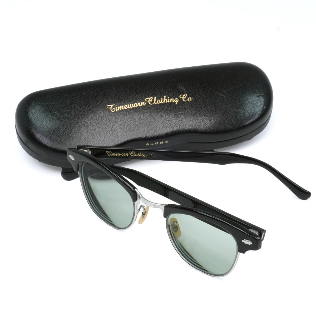 TIMEWORN CLOTHING × 白山眼鏡 レア ダブルネーム サングラス TIMEWORN CLOTHING × 白山眼鏡 レア ダブルネーム サングラス