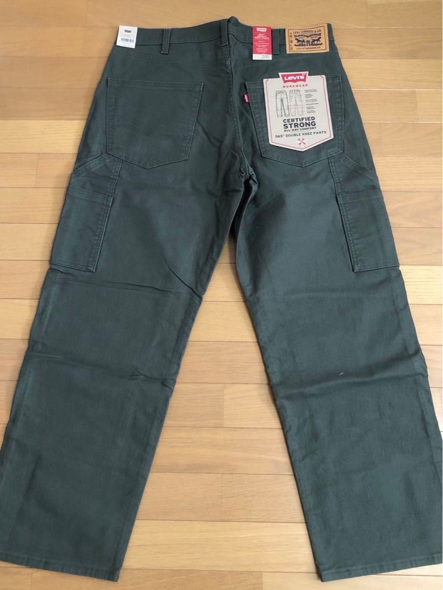 Levi's WORKWEAR 565 DOUBLE KNEE PANTS OLIVE W36 L30