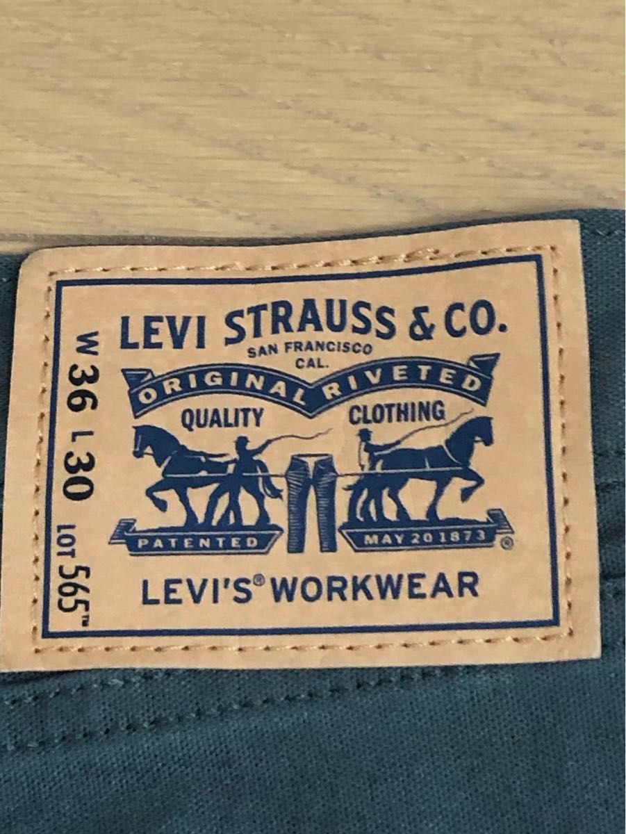 Levi's WORKWEAR 565 DOUBLE KNEE PANTS OLIVE W36 L30