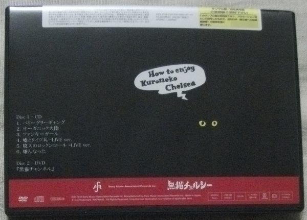 CD＋DVD 黒猫チェルシー プロモ Promo 猫Pack ポーチはありません 渡辺大知 初回完全生産限定盤_画像2