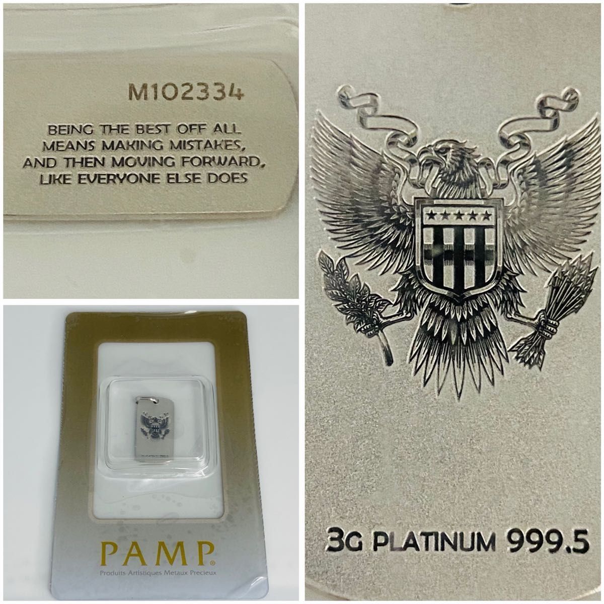 新品 未開封 pt1000 PAMP社 ハクトウワシペンダントトップ 新品 未開封 pt1000 PAMP社 ハクトウワシペンダントトップ